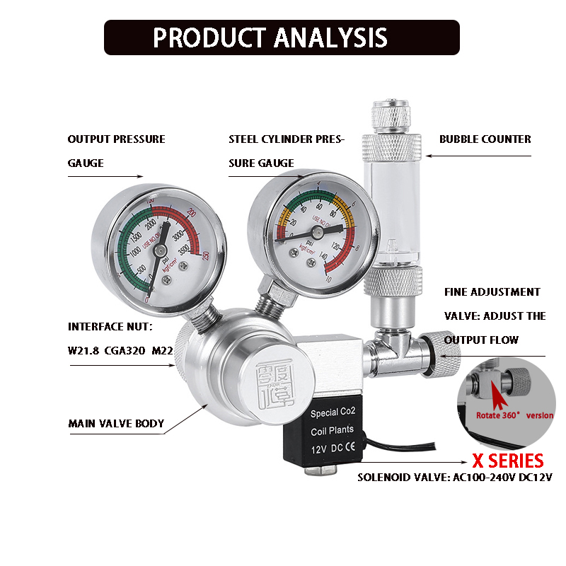 Aquarium CO2 Regulator Solenoi - Planted Aquarium Co2 ulasan dan harga