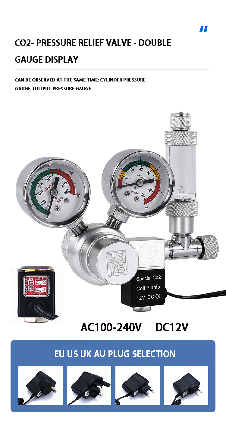 Aquarium CO2 Regulator Solenoi - Planted Aquarium Co2 ulasan dan harga
