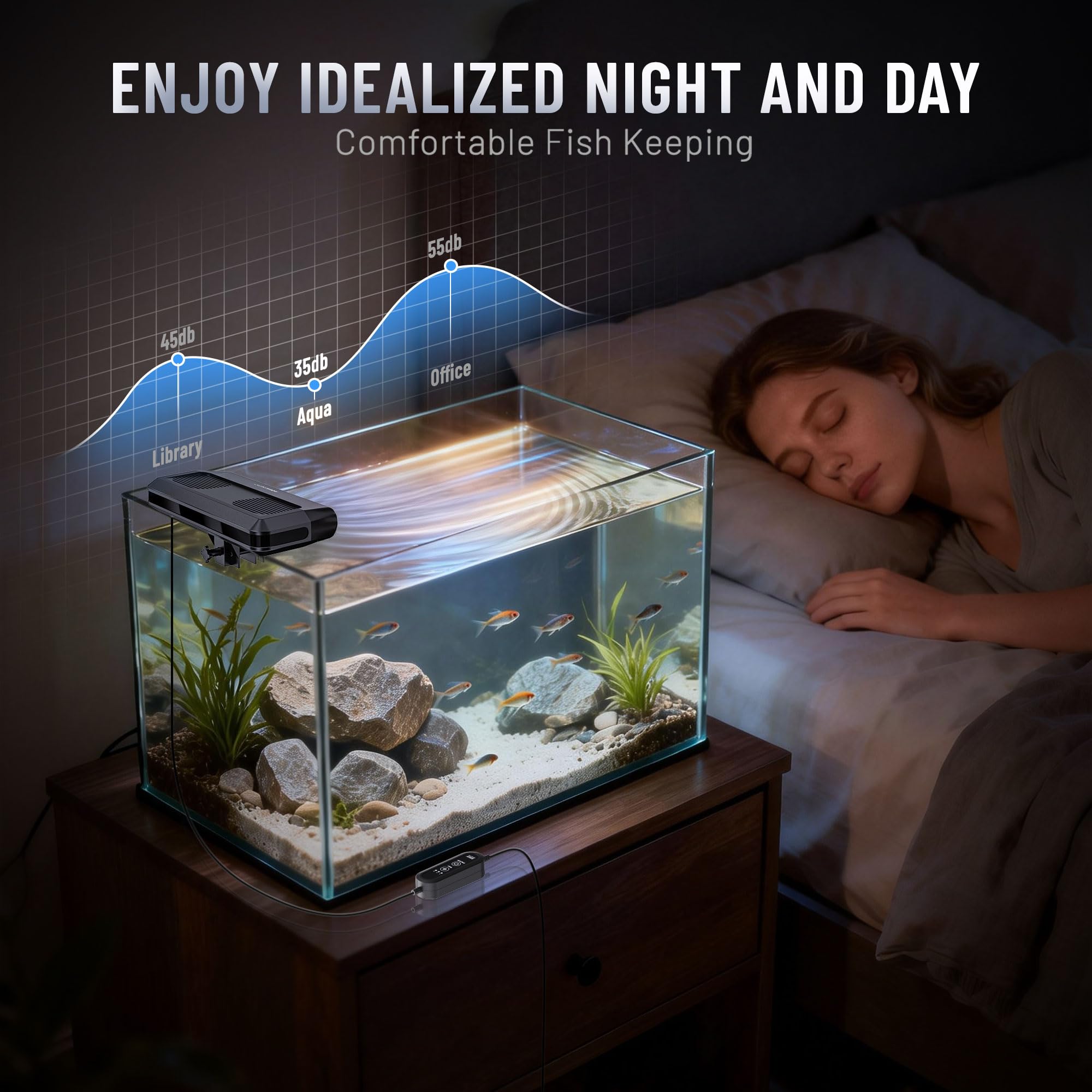 Aquarium Fan, Ultra-Quiet Fish - Planted Aquarium Freshwater ulasan dan harga