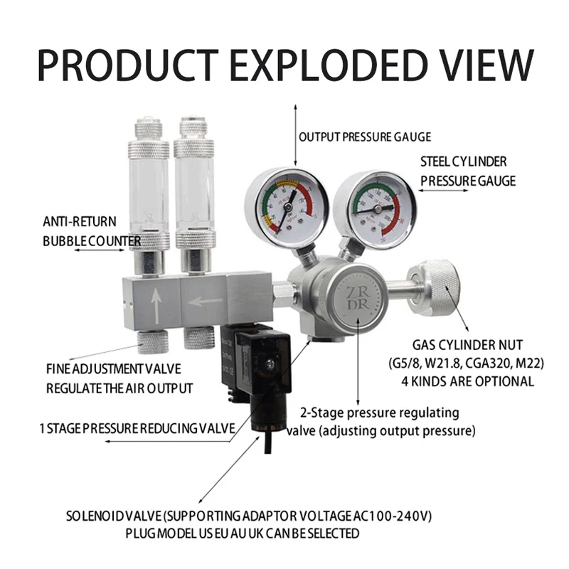Aquarium CO2 Regulator CO2 Pre - Planted Aquarium Co2 ulasan dan harga